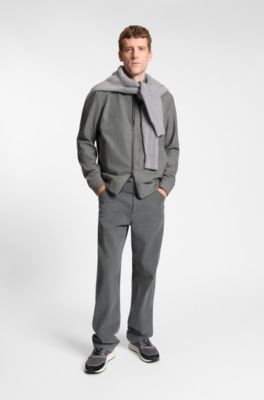 Maglione regular fit in puro cashmere, Grigio
