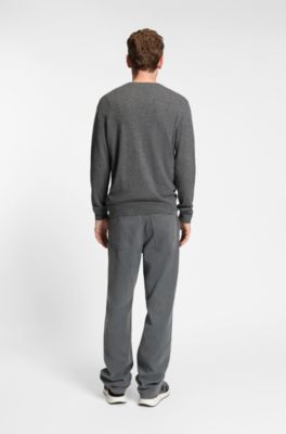 Regular-fit sweater in pure cashmere, Grey