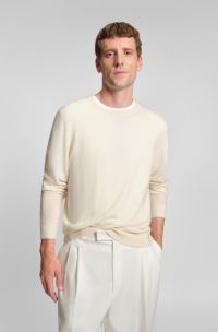 Jersey regular fit de puro cashmere, Natural