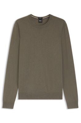 Regular-fit sweater in pure cashmere, Light Brown