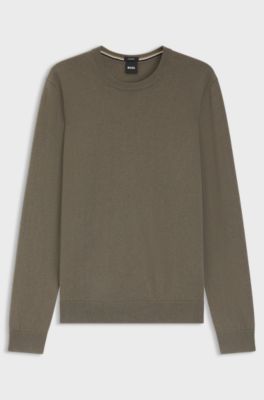 Regular-fit sweater in pure cashmere, Light Brown