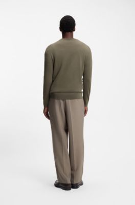 Regular-fit sweater in pure cashmere, Light Brown