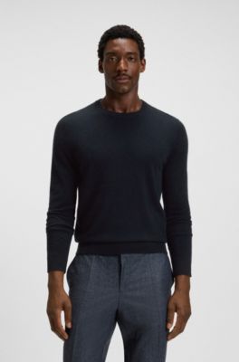 Regular-Fit Pullover aus reinem Kaschmir, Dunkelblau