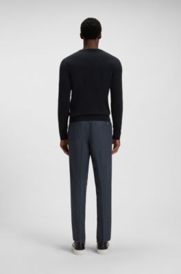 Regular-Fit Pullover aus reinem Kaschmir, Dunkelblau