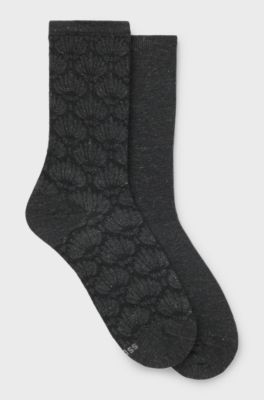 Two-pack of regular-length socks, Black