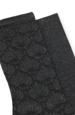 Calze ad altezza regolare in confezione da due, Nero