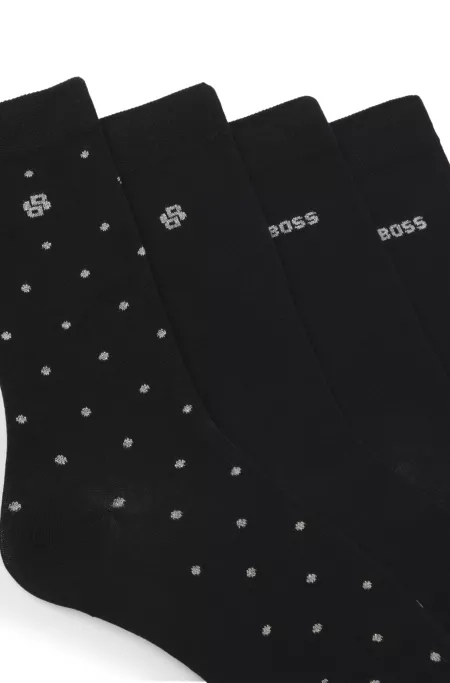 Four-pack of regular-length socks with logo details