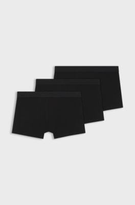 Three-pack of stretch-cotton trunks, Black