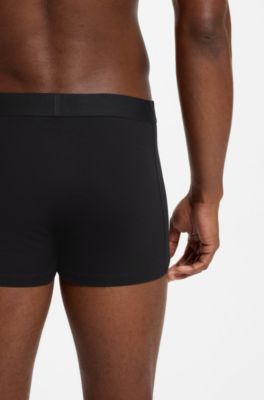 Three-pack of stretch-cotton trunks, Black