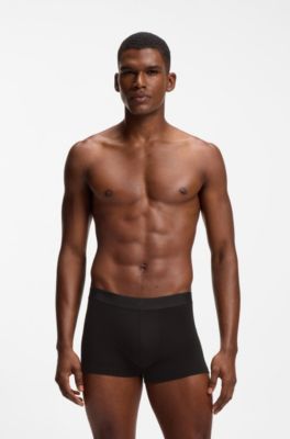 Three-pack of stretch-cotton trunks, Black