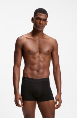 Three-pack of stretch-cotton trunks, Black