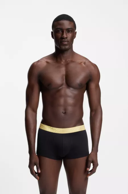 Zweierpack eng anliegende Boxershorts aus gerippter Baumwolle