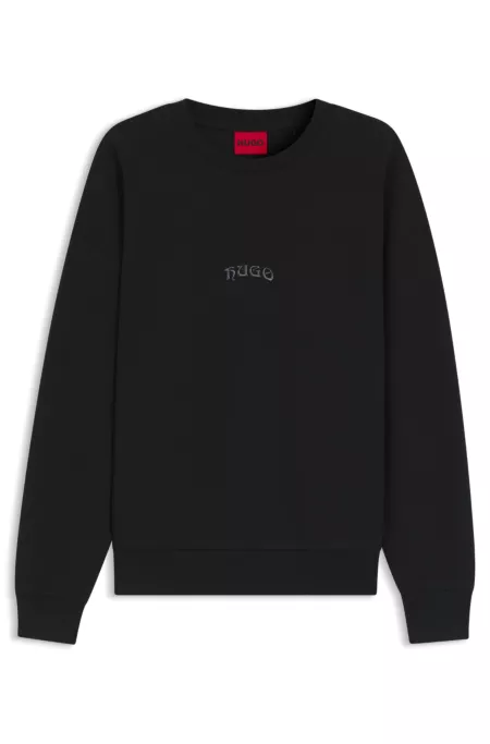 Cotton-blend sweatshirt with embroidered logo