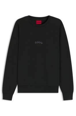 Cotton-blend sweatshirt with embroidered logo