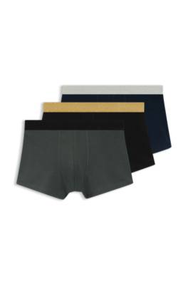 Three-pack of cotton-blend trunks