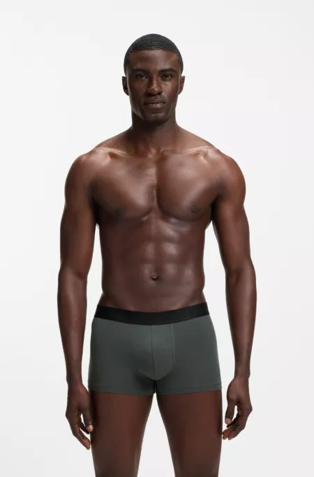 Three-pack of cotton-blend trunks