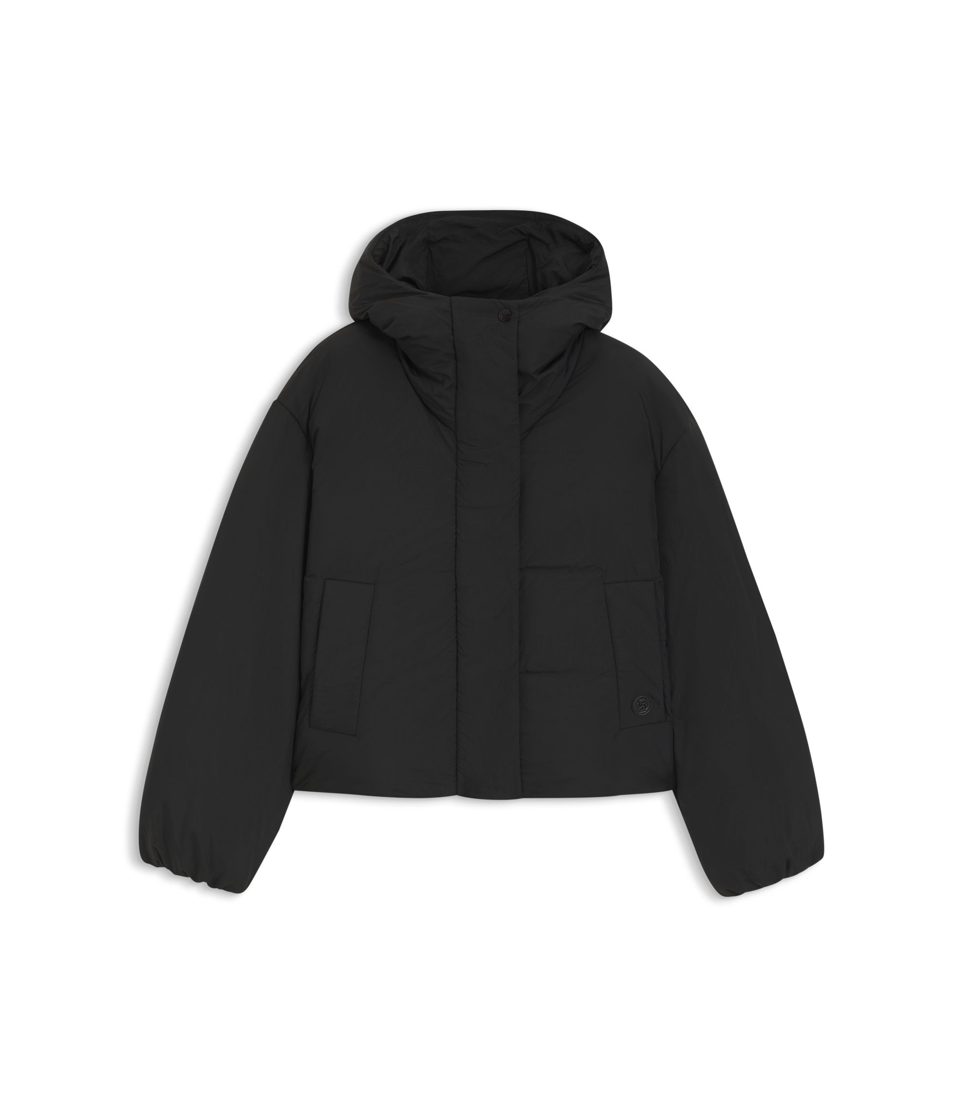 HUGO BOSS ジャケット　秋・冬用 BOSS - Regular-fit jacket in crinkle fabric - Black