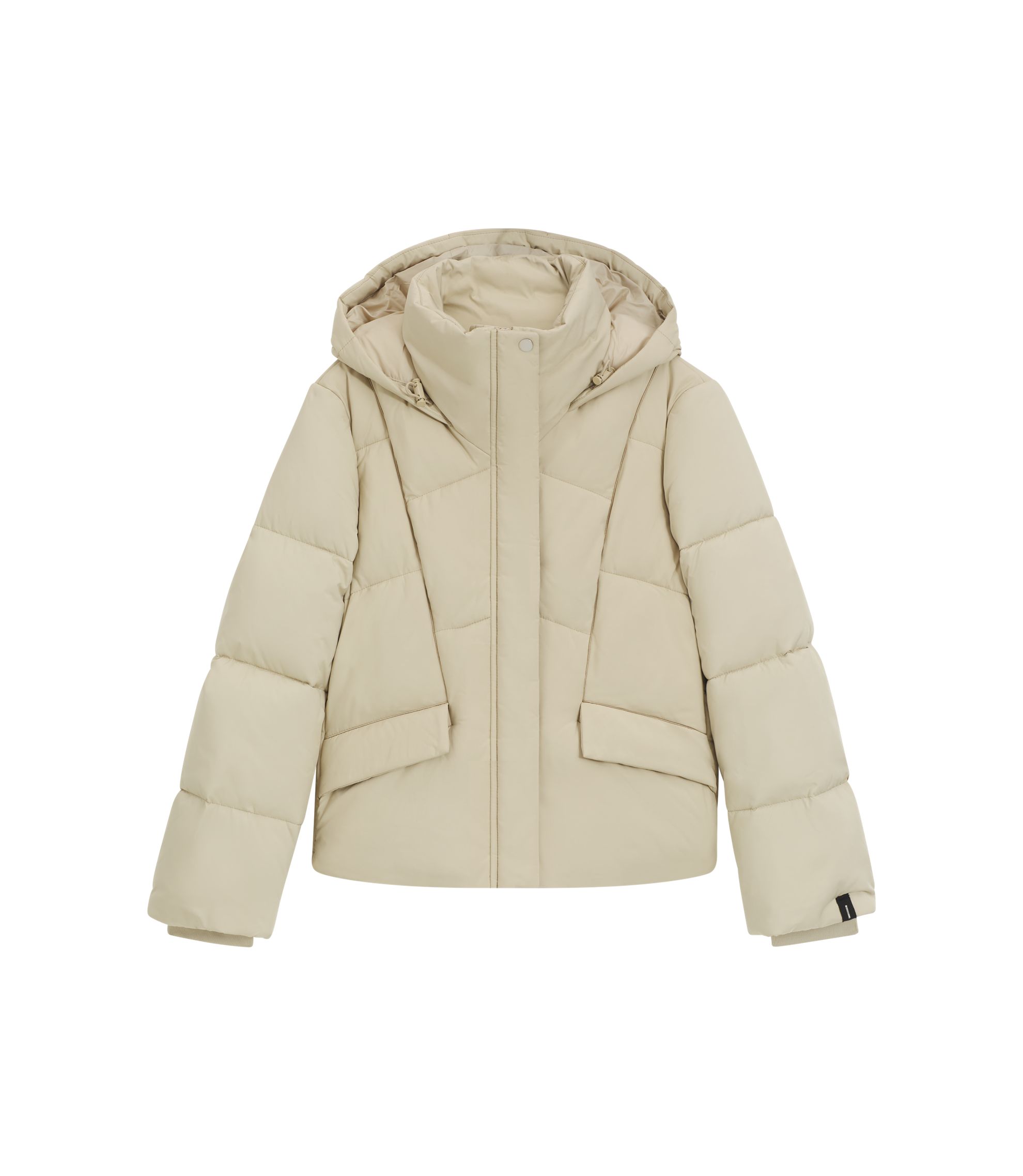 BOSS - パデッドジャケット フード＆パイピングディテール - ライト