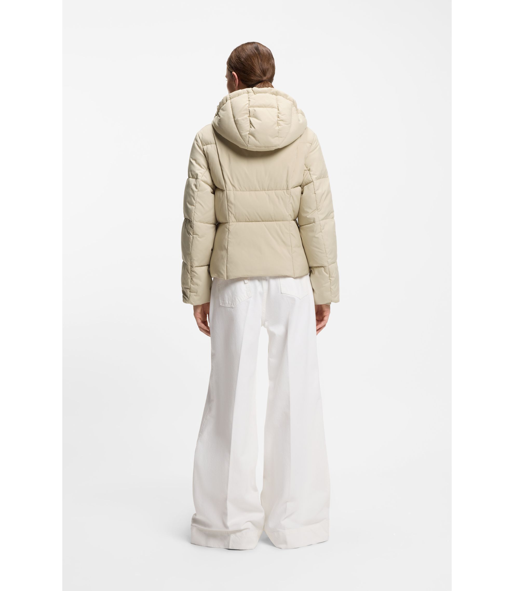 BOSS - パデッドジャケット フード＆パイピングディテール - ライト