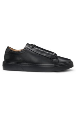 Boss Gary trainers in brushed leather with elastic laces låga sneakers herr – bild 3