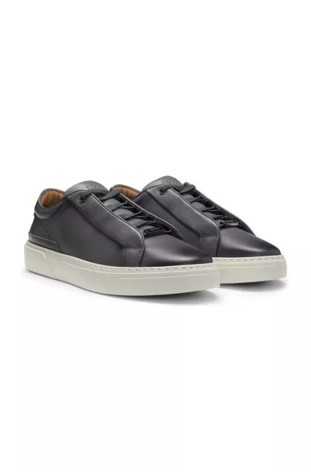 Gary leather trainers with hidden laces