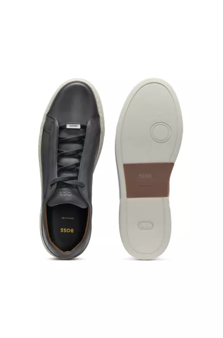 Gary leather trainers with hidden laces