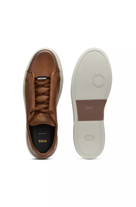 Gary leather trainers with hidden laces