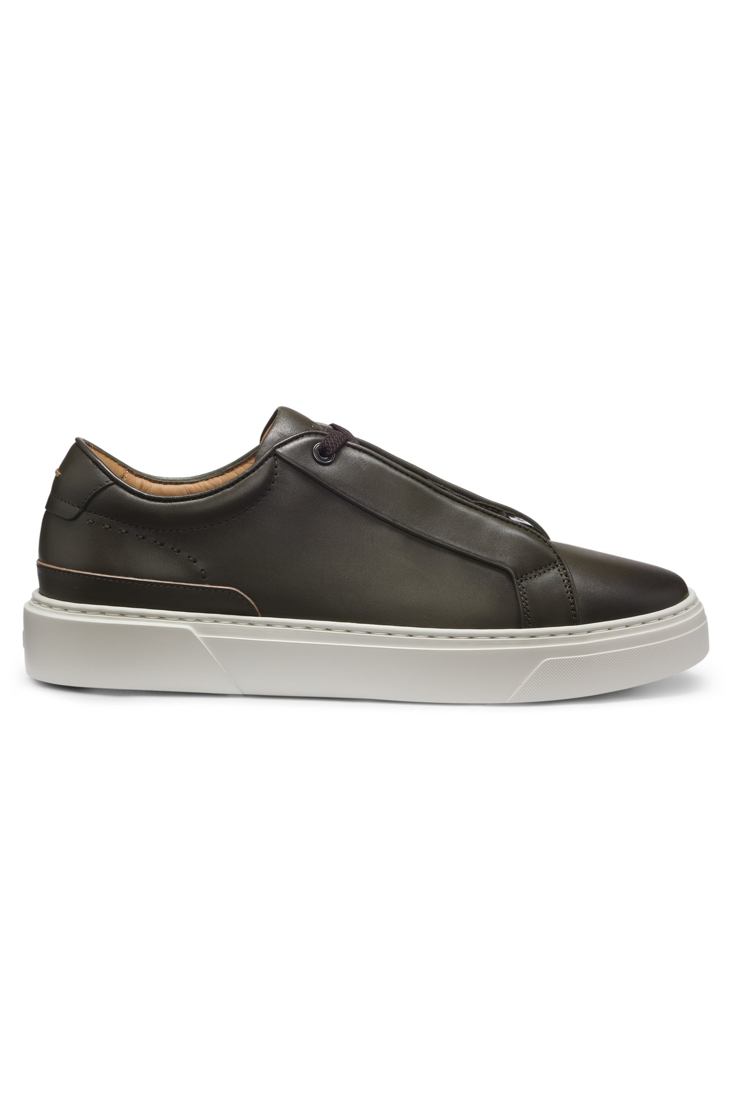 Boss Gary trainers in brushed leather with elastic laces sneakers herr – bild 3