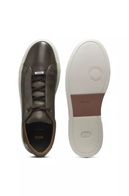 Gary leather trainers with hidden laces