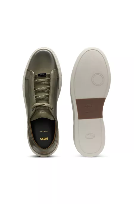 Gary leather trainers with hidden laces