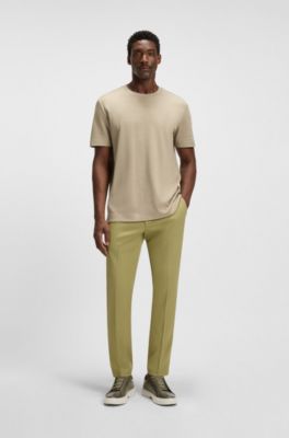 Gary Sneakers aus Leder mit verdeckten Schn&uuml;rsenkeln, Olive