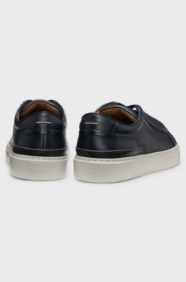 Gary deportivas de piel cepillada con cordones el&aacute;sticos, Azul oscuro