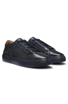 Gary trainers in brushed leather with elastic laces