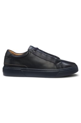 Boss Gary trainers in brushed leather with elastic laces låga sneakers herr – bild 2