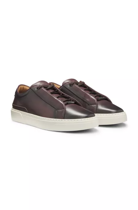 Gary leather trainers with hidden laces