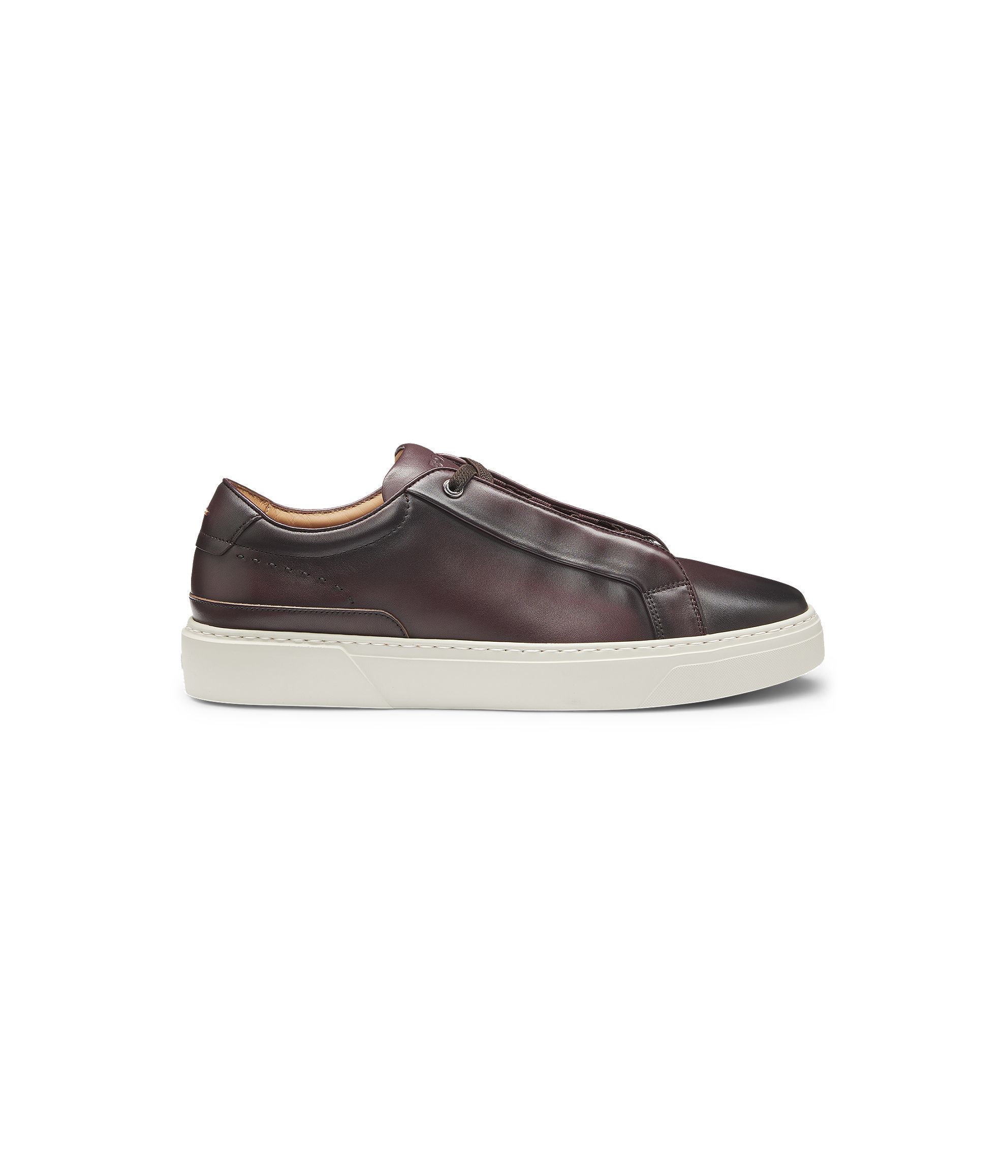 BOSS - Gary レザースニーカー コンシールシューレース - ダーク BOSS - Gary レザースニーカー コンシールシューレース - ダーク