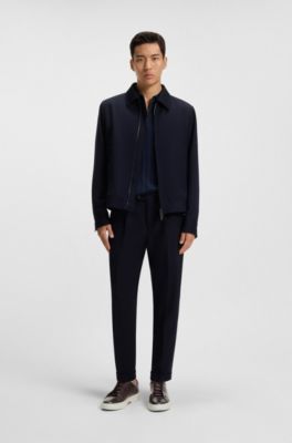 Gary leather trainers with hidden laces, Dark Red