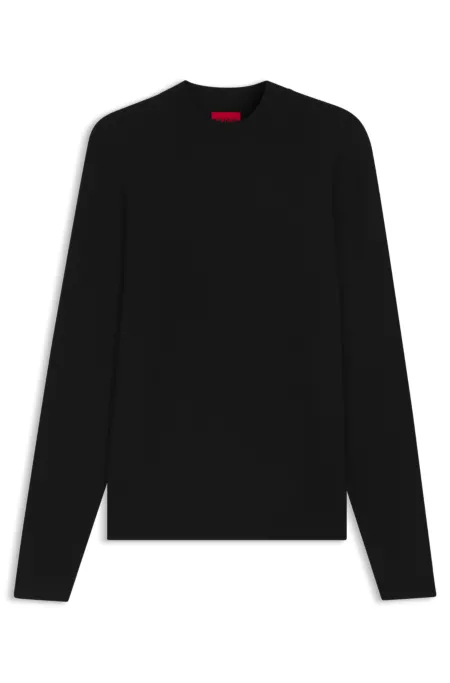 Slim-fit sweater with high neckline