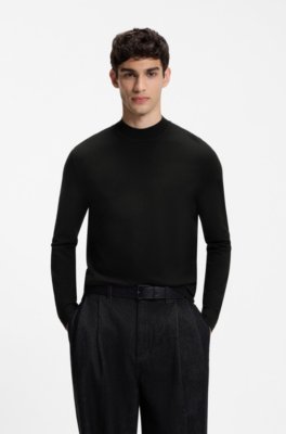 Slim-fit sweater with high neckline