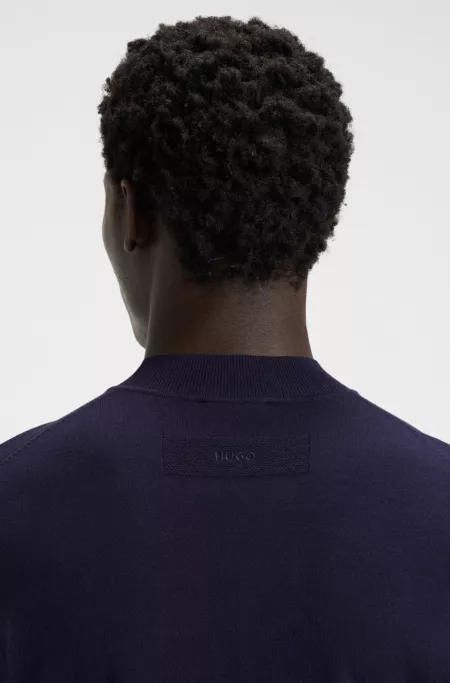 Slim-fit sweater with high neckline