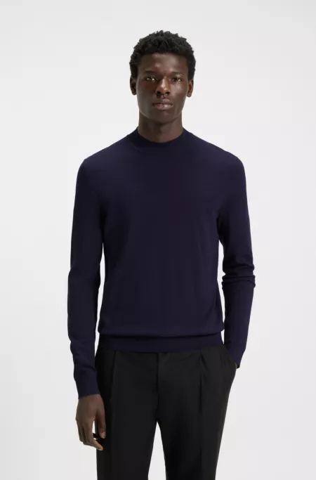 Slim-fit sweater with high neckline