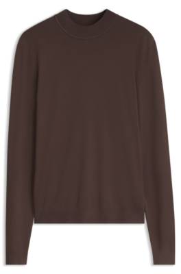 Hugo Slim-fit sweater with high neckline polotröjor herr – bild 4