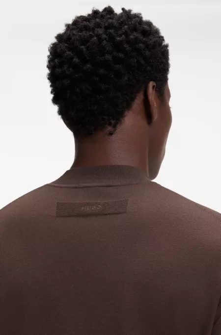 Slim-fit sweater with high neckline