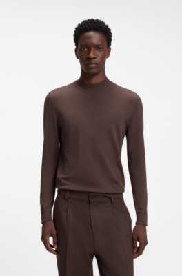 Slim-fit sweater with high neckline