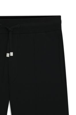 Relaxed-fit trousers with drawcord, Black