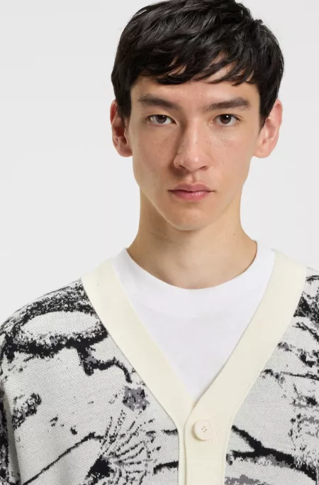 Cardigan Oversize avec motif jacquard