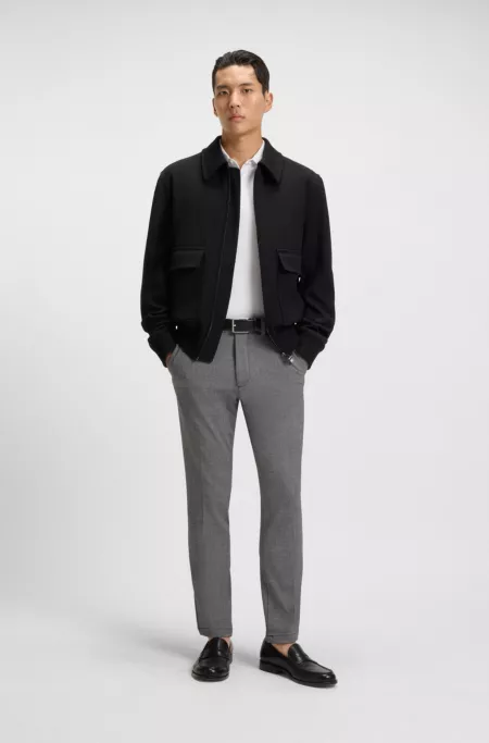 Pantalon Slim en tissu stretch chiné