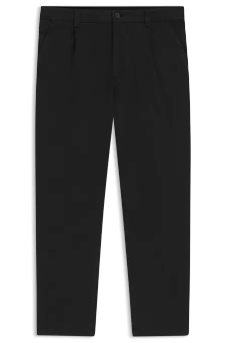 Tapered-fit trousers in stretch twill
