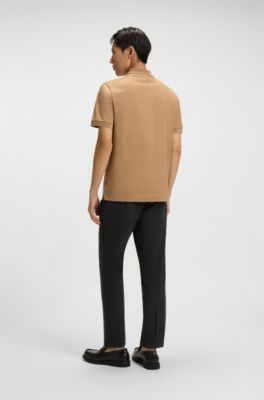 Tapered-fit trousers in stretch twill, Black