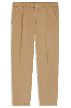 Tapered-fit trousers in stretch twill